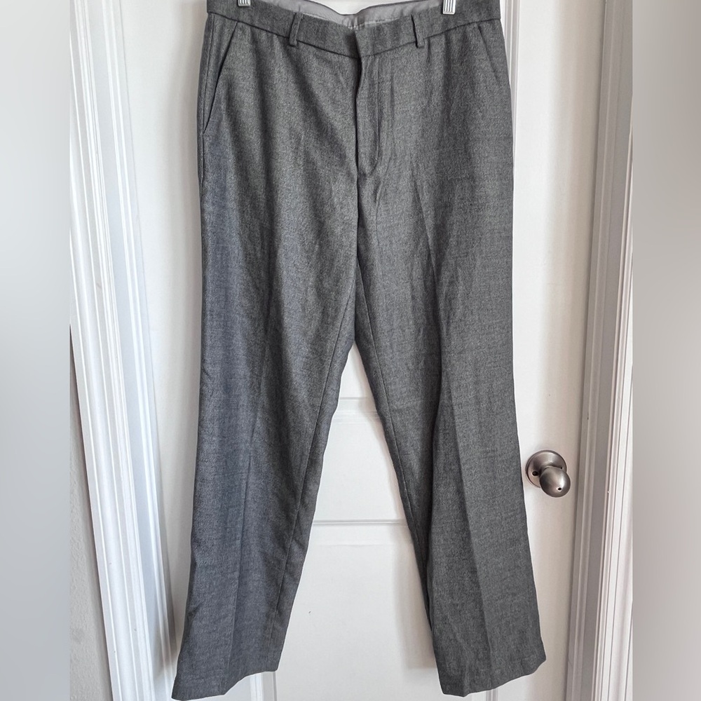 Calvin Klein Light Gray Black Patterned Trousers … - image 3